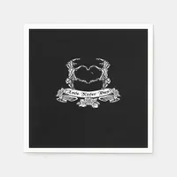 Skeleton Hand Design  Napkins