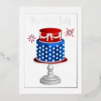 4th July Independence Day BBQ Foil Invitation