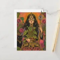 high priestess of houseplants postcard