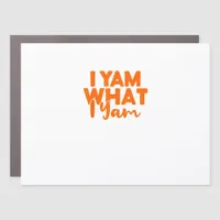 I Yam What I Yam Sweet Potato Thanksgiving Couple  Car Magnet