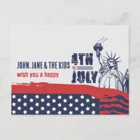 Iconic Salute to Liberty, 4th of July Holiday Postcard