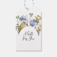 Trendy Modern Floral botanical Gift Tags