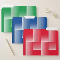 File Folders - Ombre Colored Ribbon Pattern