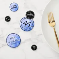 Elegant 45th Sapphire Wedding Anniversary Confetti