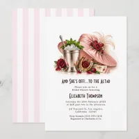 She's Off to the Altar Pink Derby Bridal Shower Invitation