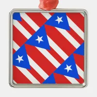 Puerto Rico Flag Metal Ornament