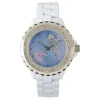 *~* Chic Watercolor Beach Sea Jelly Fish Star Fish Watch