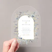 Sweet Floral Wedding Arch Transparent ID1045 Acrylic Invitations