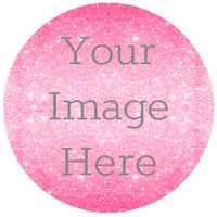 Create Your Own Metallic Hot Pink Glitter Dust Classic Round Sticker