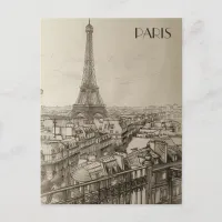 Paris France Travel Postcard