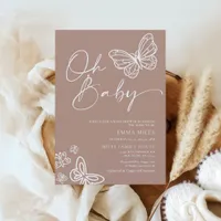 Oh Baby Minimalist Baby Shower Invitation