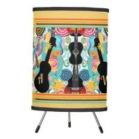 Groovy Colorful Guitars Tripod Lamp