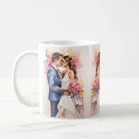 Beautiful Wedding Couple with Cute Funny  Coffee Mug