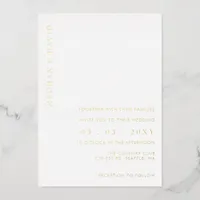 Elegant Calligraphy Modern Wedding  Foil Invitatio Foil Invitation