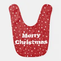 Christmas Trees and Snowflakes Baby Bib