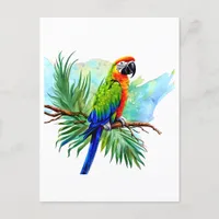 Happy Birthday | Cute AI Generated Macaw Parrot Postcard