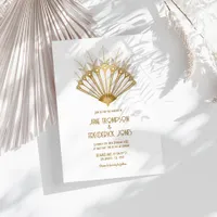 Elegant 1920s Gatsby Style Art Deco Wedding Invitation