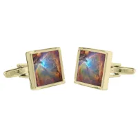 Orion Nebula Space Galaxy Gold Cufflinks