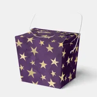 Purple and Gold Vintage Distressed Grunge Wizard Favor Boxes