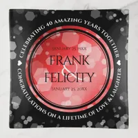 Elegant 40th 80th Ruby Wedding Anniversary Trinket Tray