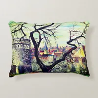 Dreamscape Luxembourg bohemian city Decorative Pillow