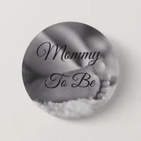 Mommy to be Cute Baby Feet Baby Shower button