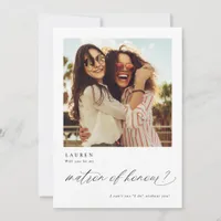 Will You Be My Matron of Honour Proposal Photo Invitation