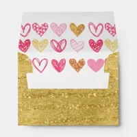 Hand Drawn Heart Pattern ID470 Envelope