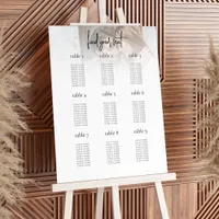 Modern Photo Overlay 9 Table Wedding Seating Chart Foam Board