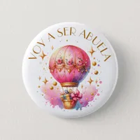 Voy a ser abuela  Hot Air Balloon Baby Shower Button