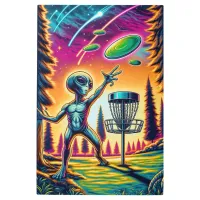 Catch the Breeze | Alien Disc Golf Metal Print