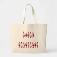 Merry Christmas Santa Claus Font Large Tote Bag