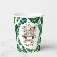 Tropical Jungle Safari Animals Party Paper Cups