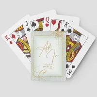 Fine Gold Lines Abstract Wedding All In Sg ID867  Poker Cards
