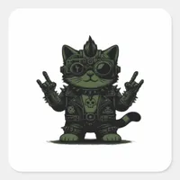 Whimsigoth Cyborg  Vintage Art Design Classic Square Sticker