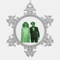 Till Death Do Us Part Classic Design Snowflake Pewter Christmas Ornament