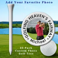 Golfer Memorial Golfing Heaven's Fairway Photo Golf Tees