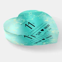 Elegant 11th Turquoise Wedding Anniversary Paperweight