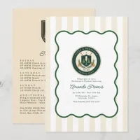 Pines & Prosecco Social Club Bachelorette Weekend Invitation