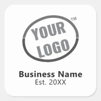 Modern Minimalist Business Brand Promotion Logo Square Sticker