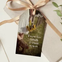 Bride, Cowboy Boots, Sunflowers Wedding Favor Tags