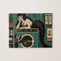 Mid Century Sea Siren on Laundry Day Jigsaw Puzzle