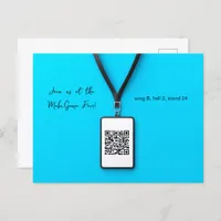 Blue Name Tag Fair Postcard