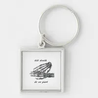 Till Death Do Us Part Skeleton Hands Cream Classic Keychain
