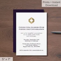 Networking Event Invitation Gold Logo