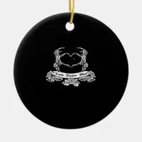 Skeleton Hand Design  Ceramic Ornament