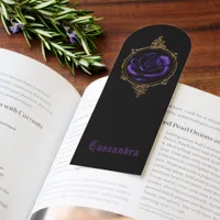 Goth Purple Rose Personalized Bookmarks