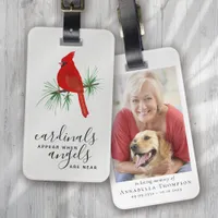 Cardinals Appear Angels Near Memorial Luggage Tag