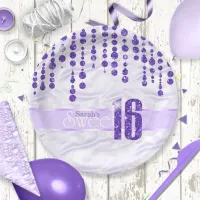 Satin Jewel Sweet Sixteen Purple ID260 Paper Plates