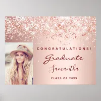 Graduation party rose gold photo 2027 poster